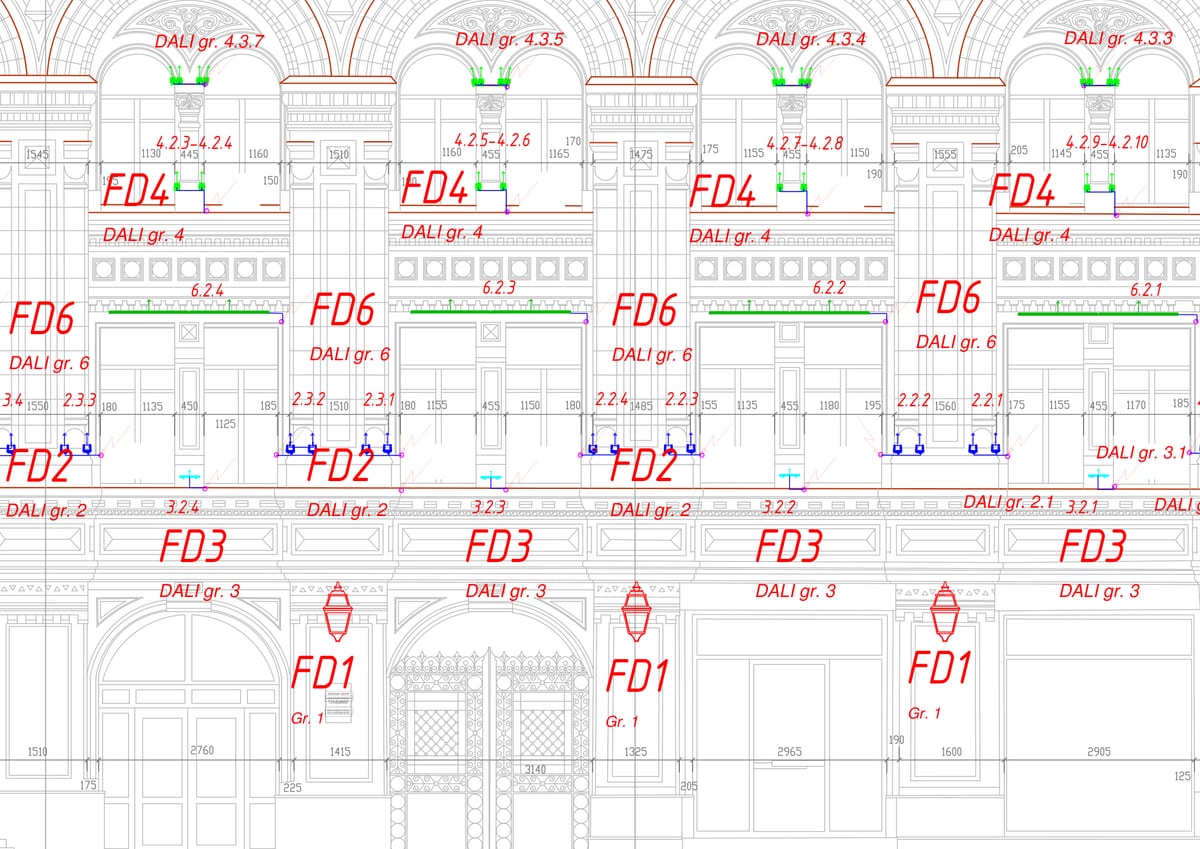 Extrait d'un plan d'implantation de façade